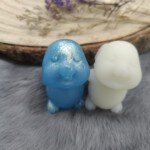 in blau und weiß